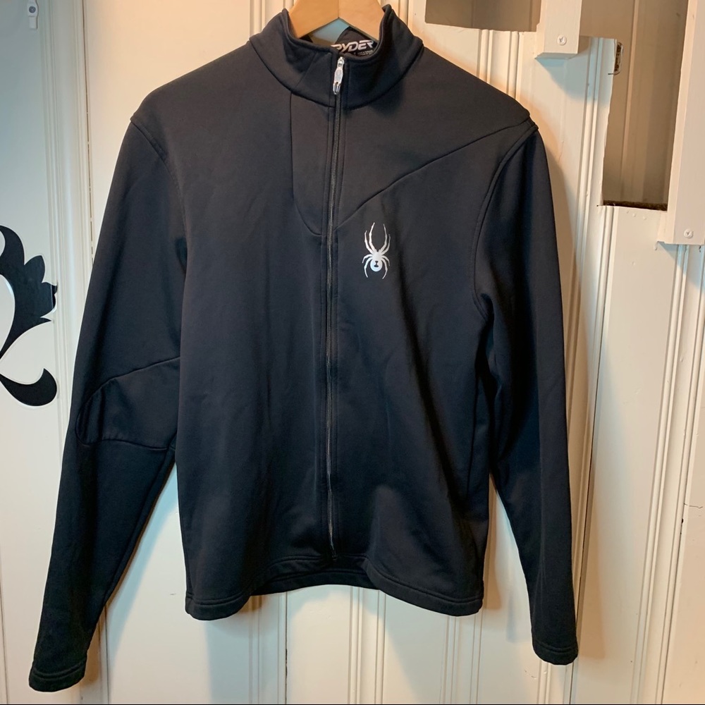 Spyder full zip black scuba jacket S